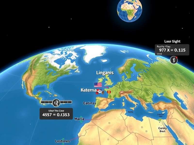 Close-up of a unique foreign road sign and landscape