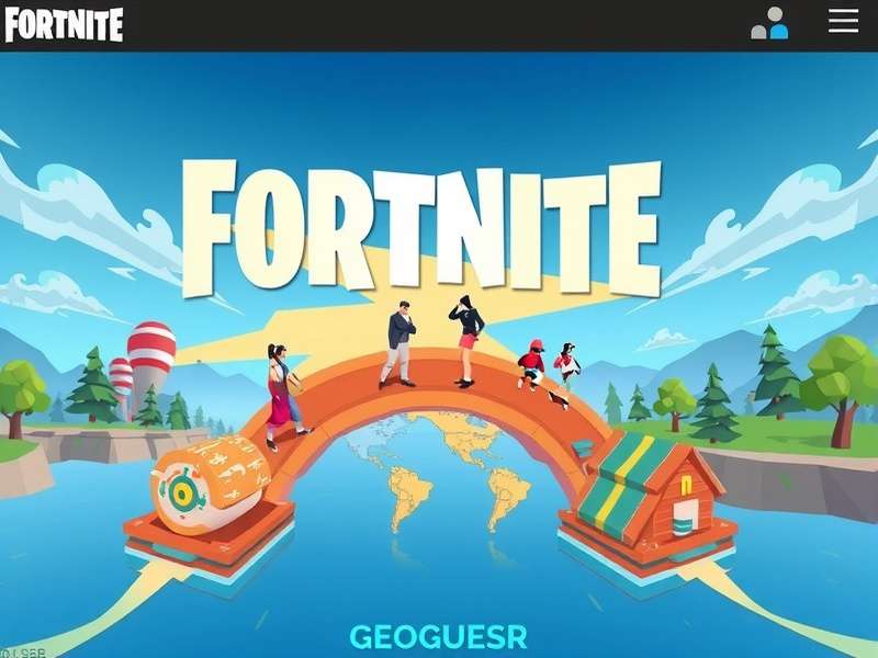 Fortnite GeoGuessr game map with locations