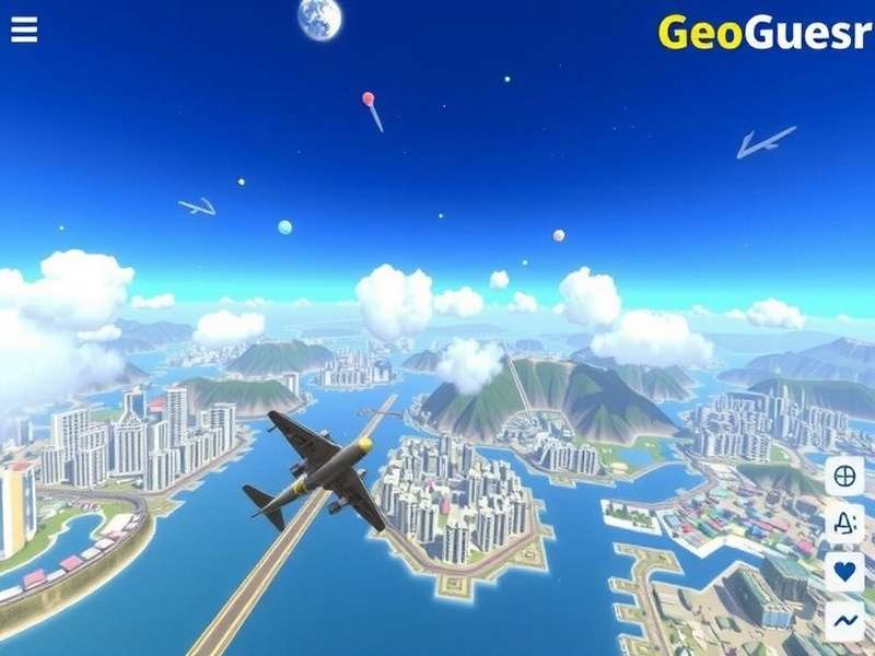 Player immersed in a GeoGuessr game session with a world map