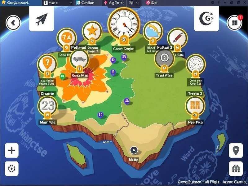 GeoGuessr Game screenshot showing Street View gameplay interface