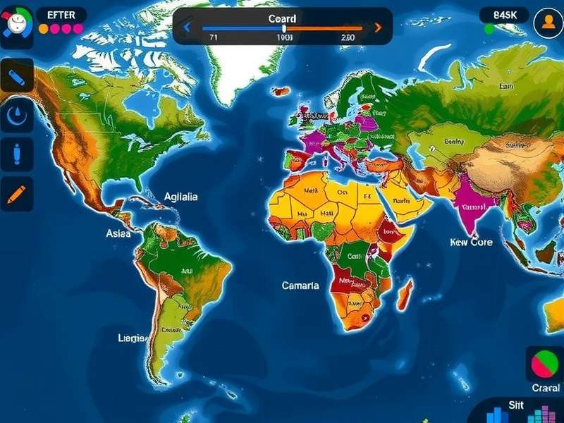 GeoGuessr unblocked game interface showing world map with location pins