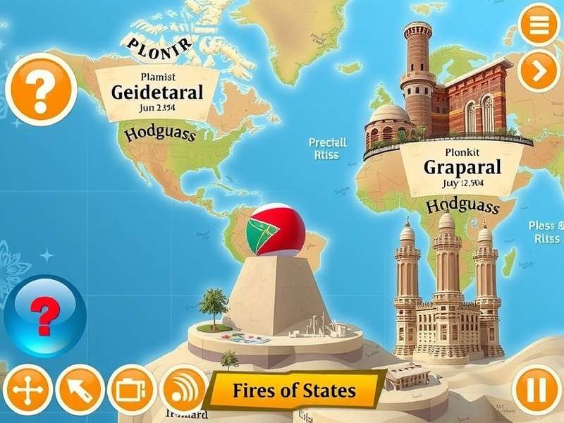 A person playing GeoGuessr on a laptop with a world map in the background