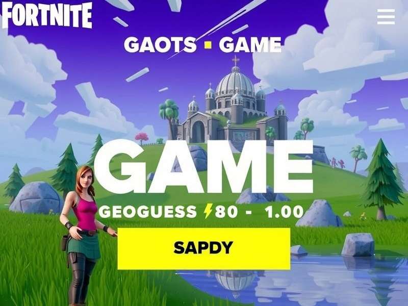 Fortnite Chapter 5 map with Geoguessr location markers