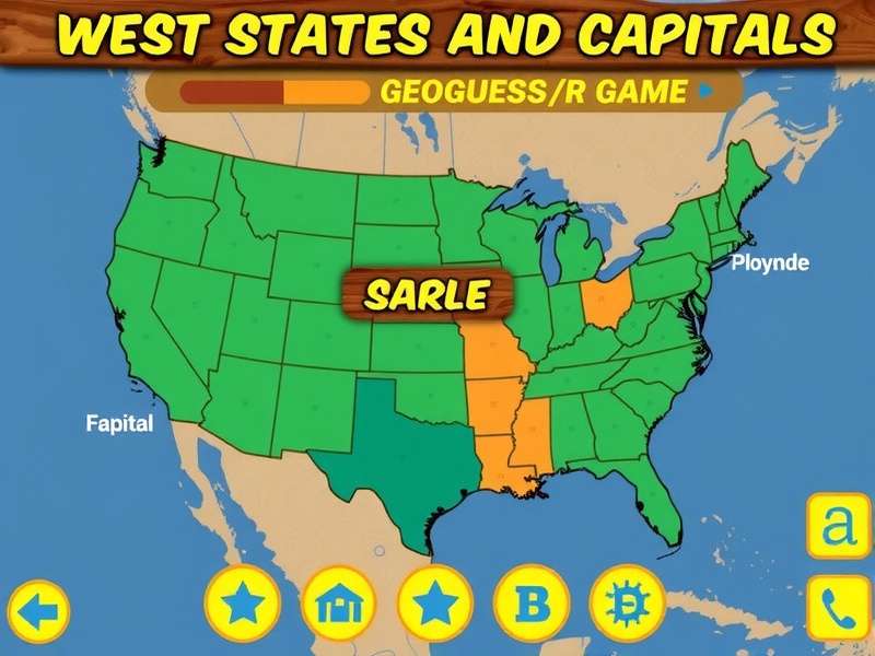 Map of Western United States showing state boundaries and capitals