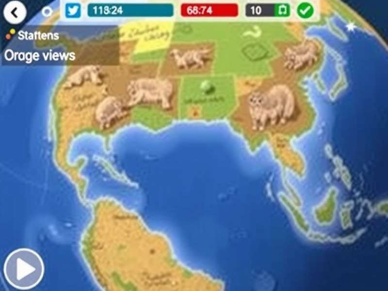 Person playing GeoGuessr on a laptop, with a world map in the background