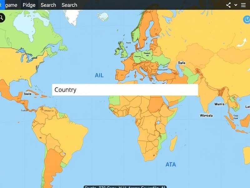 GeoGuessr interface highlighting the country search filter with a map of Italy selected