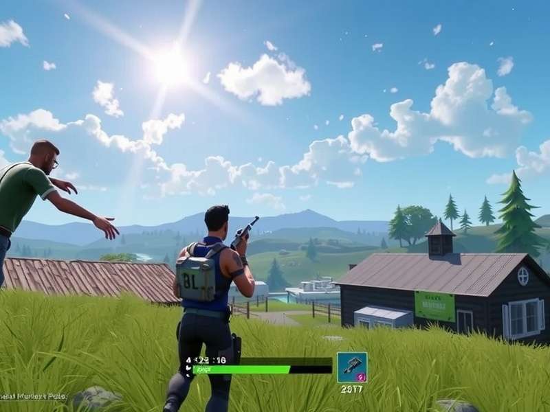 Fortnite Battle Royale map aerial view with location markers