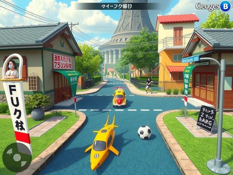 Quiet Japanese street with traditional architecture and modern elements, perfect for Geoguessr no-commentary gameplay analysis