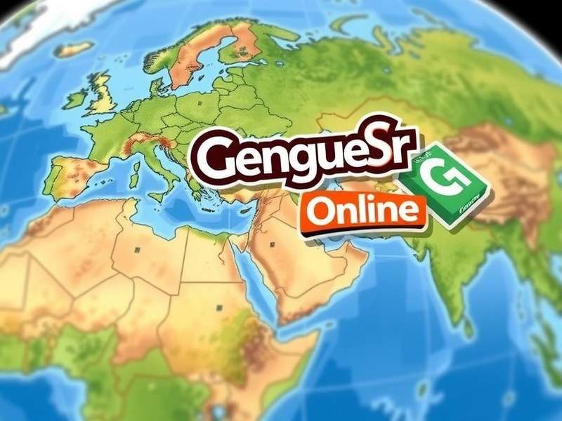 Geoguessr Online game interface showing a street view and world map