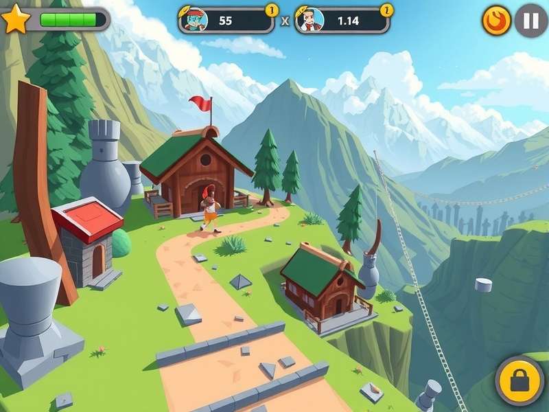 A first-person view of a GeoGuessr street view scene with European architecture and road signs