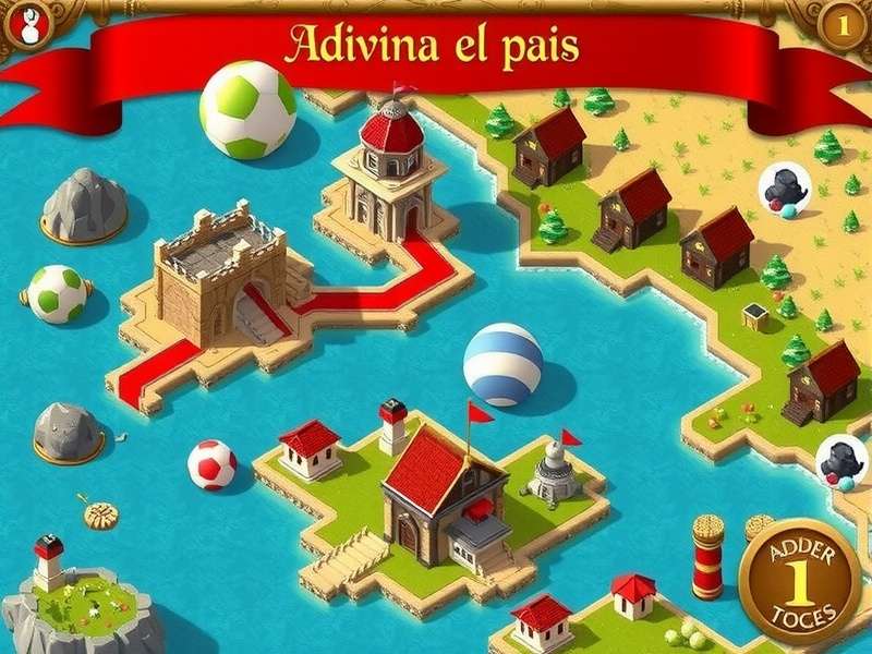 Person playing GeoGuessr Adivina El Pais mode on laptop with world map background