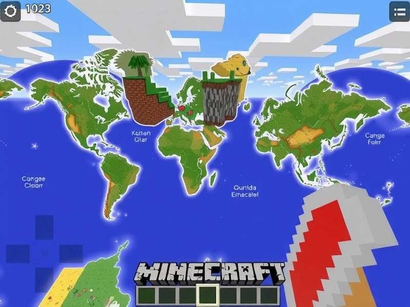 Geoguessr game modes recreated inside Minecraft with custom biomes and builds