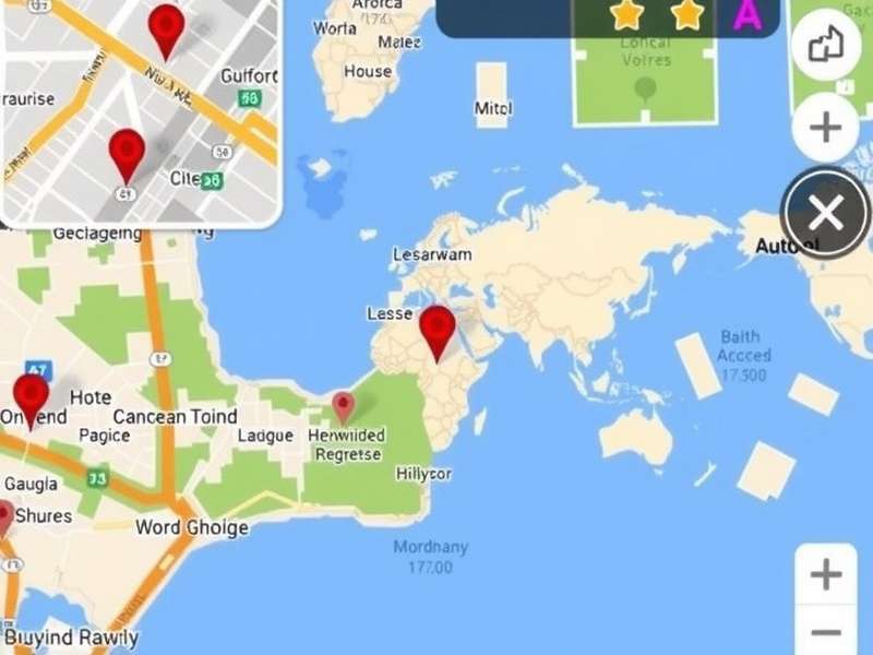 GeoGuessr game world map showing street view exploration