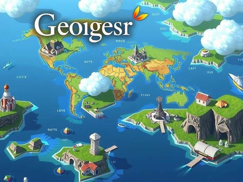GeoGuessr Unlimited global exploration map with location pins and compass