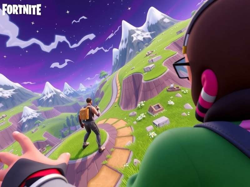 Fortnite GeoGuessr gameplay preview in a desert biome