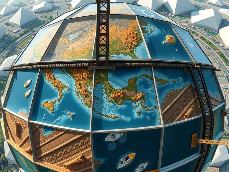 Seterra Geoguessr world map challenge showing geographic markers and route planning